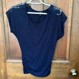 Blue cap sleeve tee